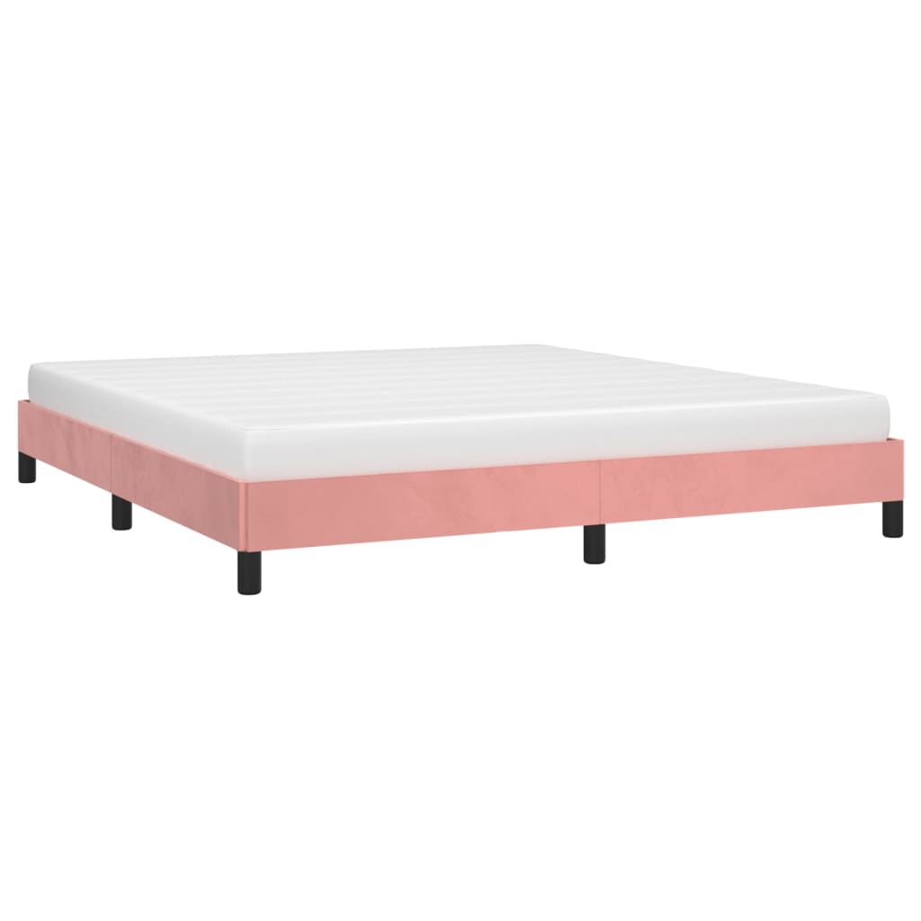 Bedframe fluweel roze 160x200 cm