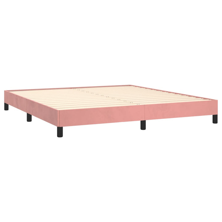 Bedframe fluweel roze 160x200 cm