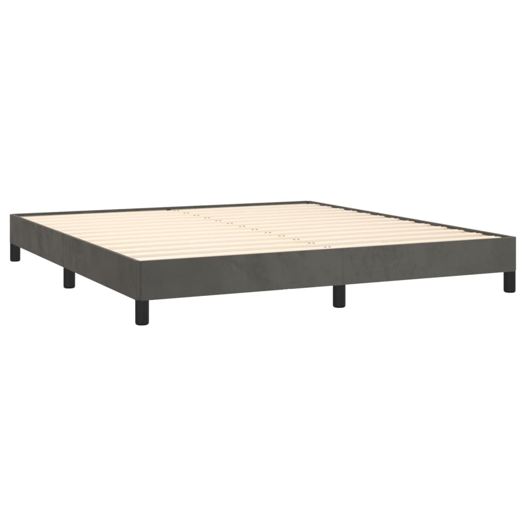 Bedframe fluweel donkergrijs 180x200 cm