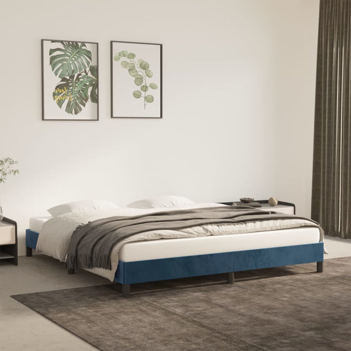 Bedframe fluweel donkerblauw 180x200 cm