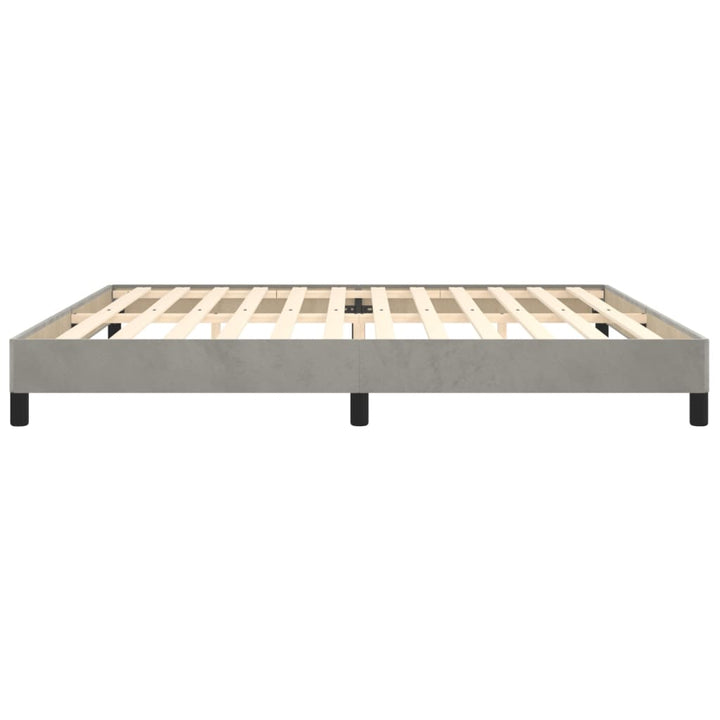 Bedframe fluweel lichtgrijs 200x200 cm