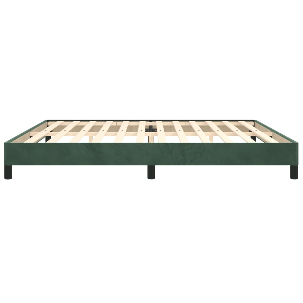 Bedframe fluweel donkergroen 200x200 cm