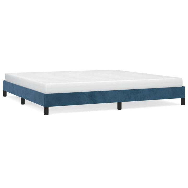 Bedframe fluweel donkerblauw 200x200 cm