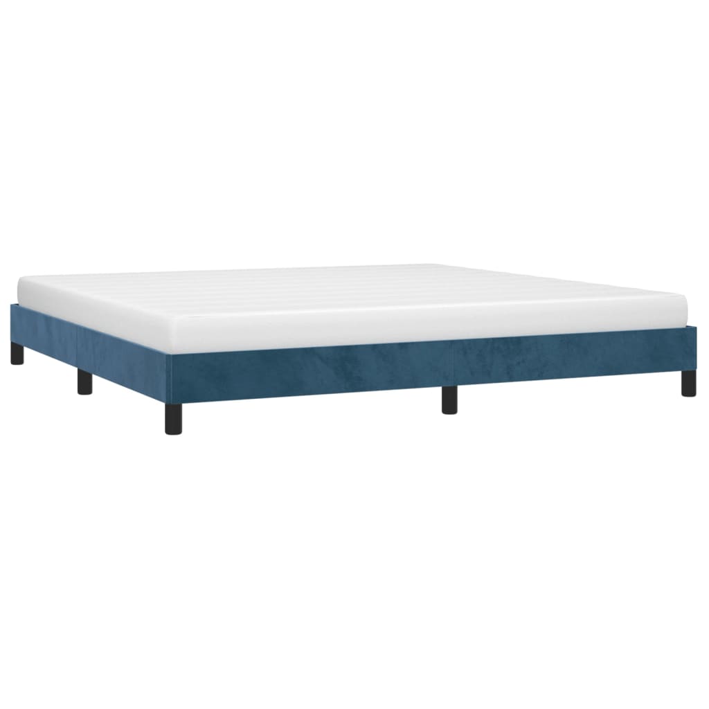 Bedframe fluweel donkerblauw 200x200 cm