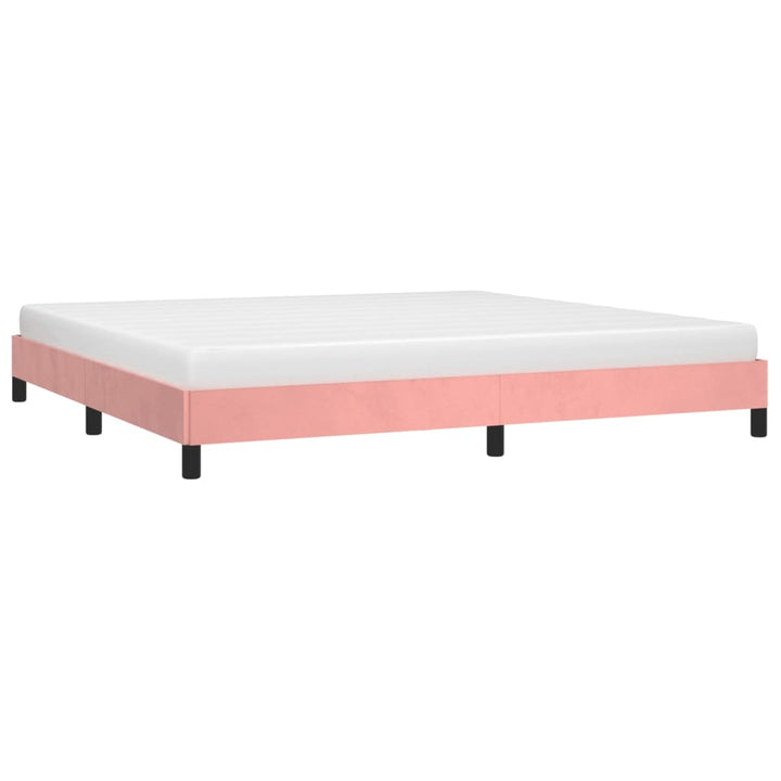 Bedframe fluweel roze 200x200 cm