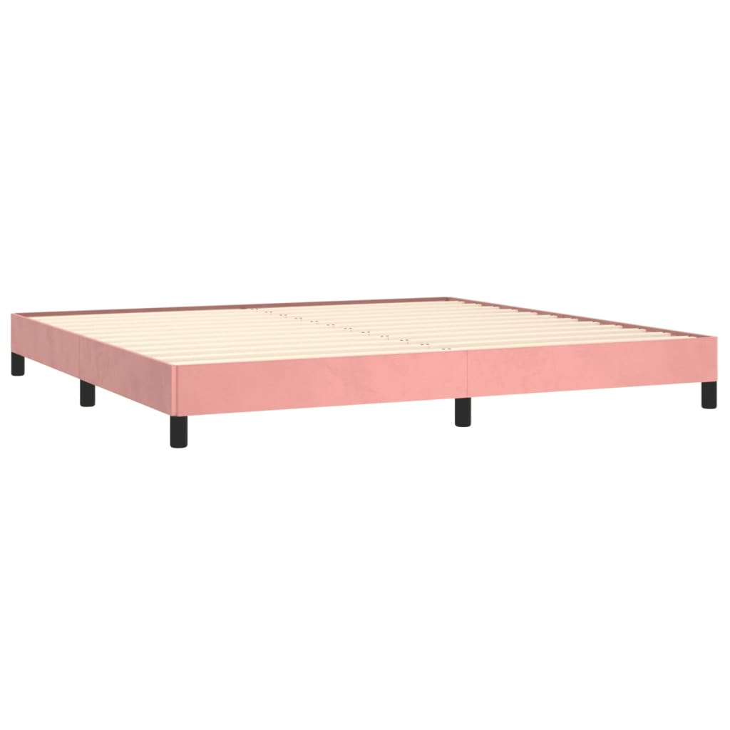 Bedframe fluweel roze 200x200 cm