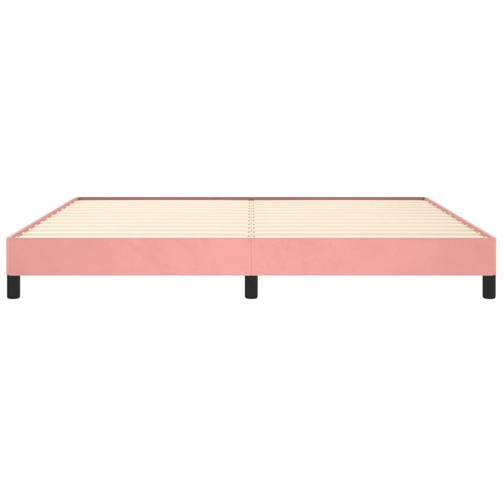 Bedframe fluweel roze 200x200 cm