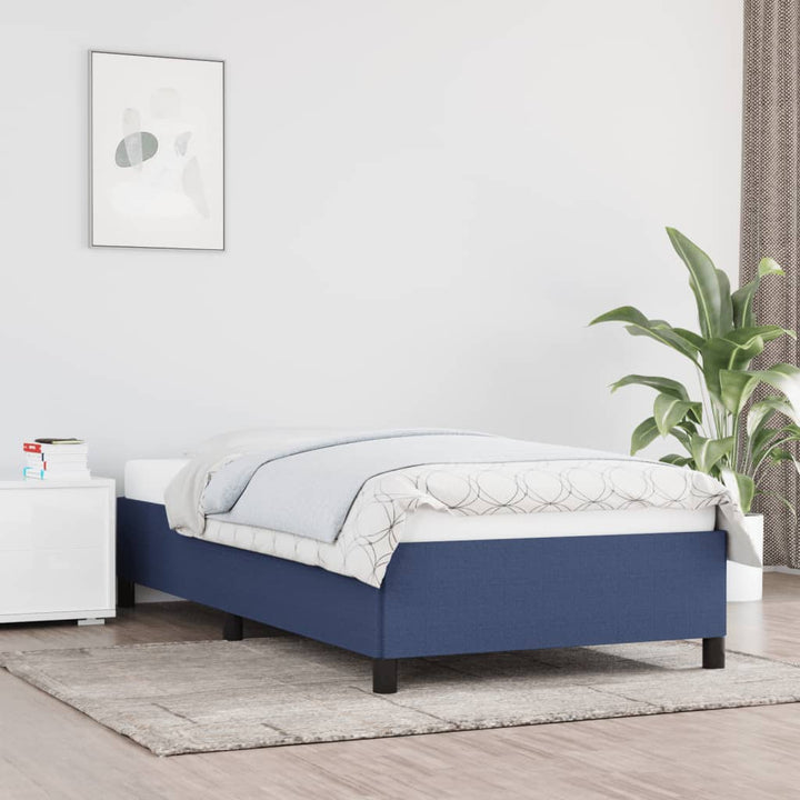 Bedframe stof blauw 80x200 cm