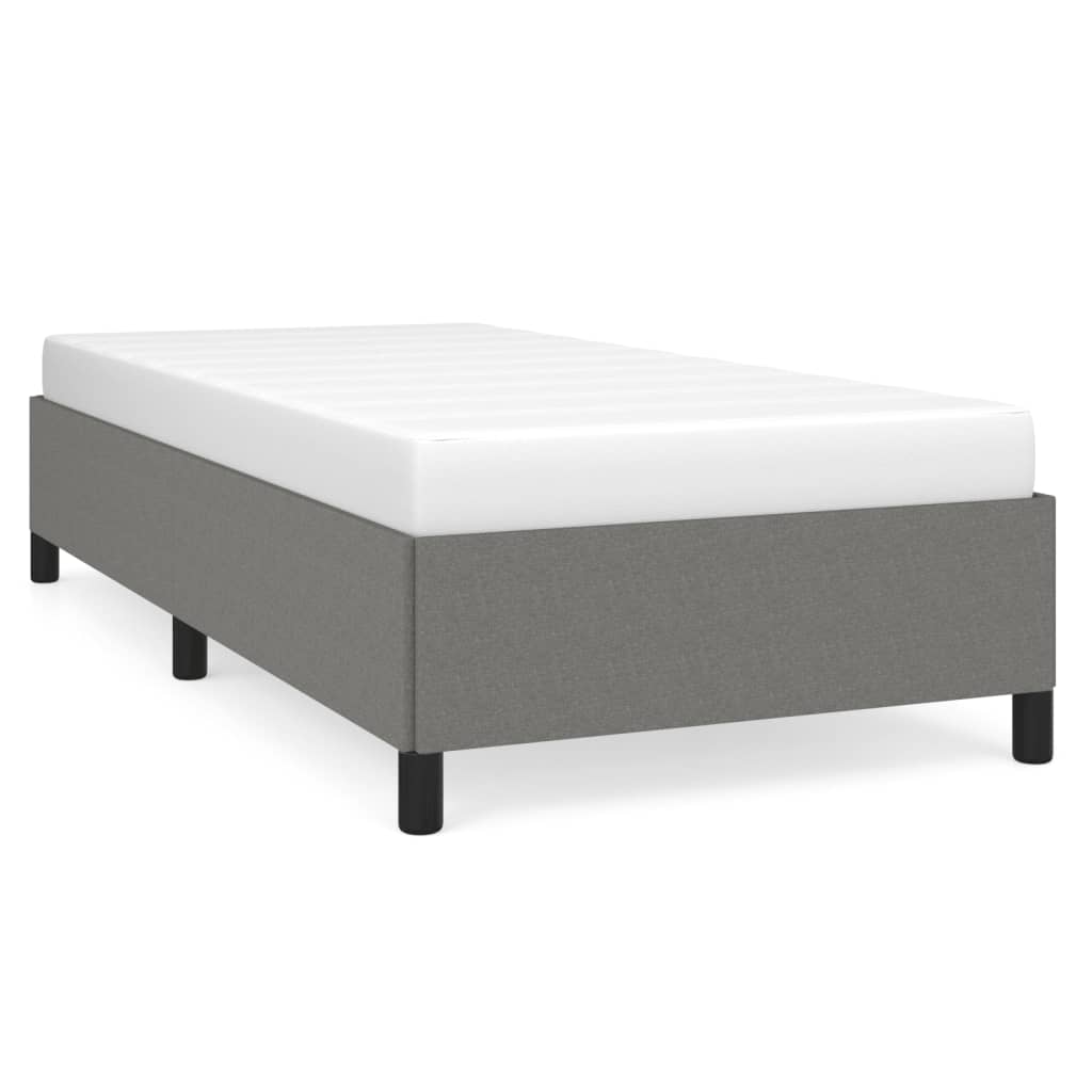 Bedframe stof donkergrijs 90x190 cm