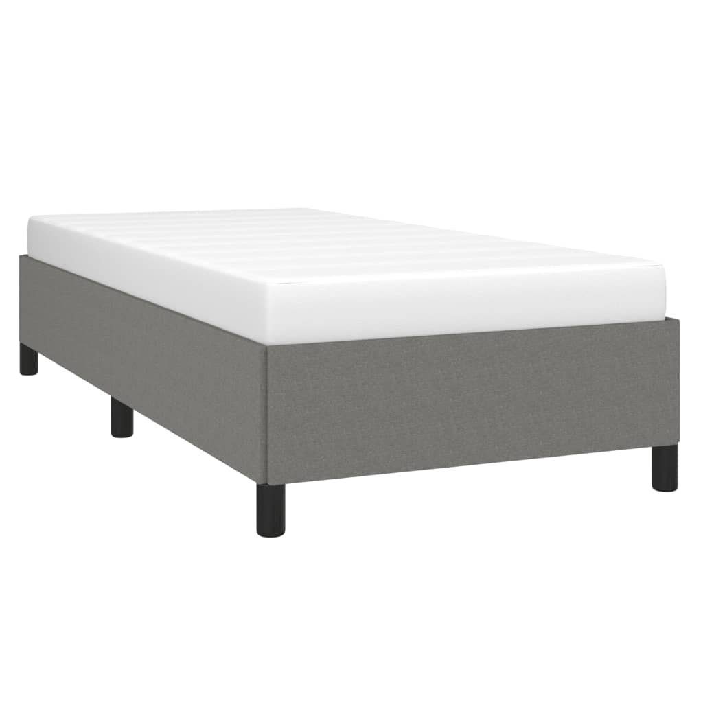 Bedframe stof donkergrijs 90x190 cm