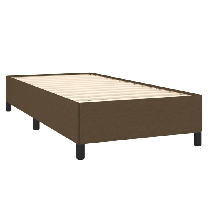 Bedframe stof donkerbruin 90x190 cm