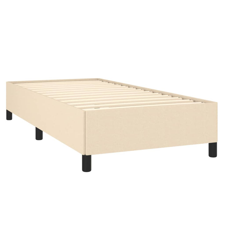 Bedframe stof crèmekleurig 90x190 cm