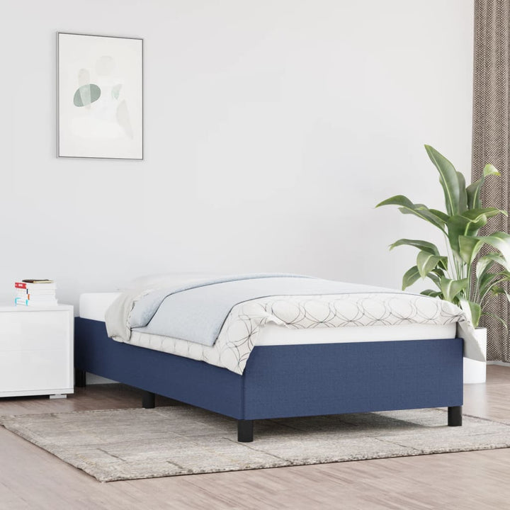 Bedframe stof blauw 90x190 cm