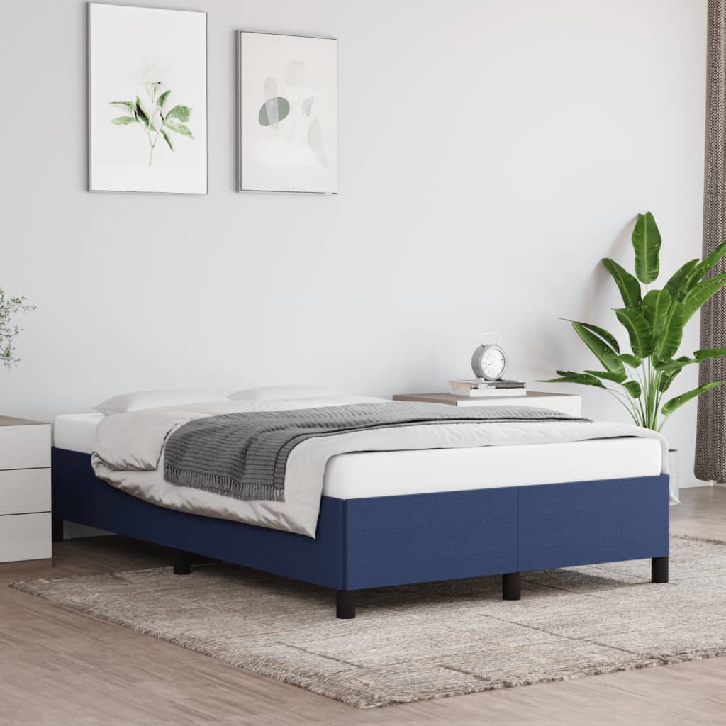 Bedframe stof blauw 120x200 cm