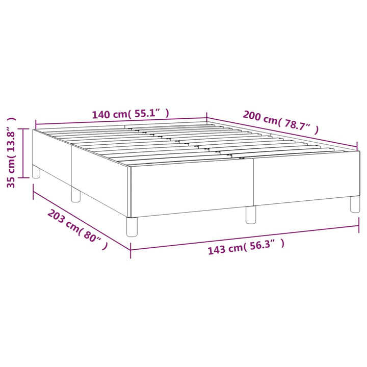 Bedframe stof taupe 140x200 cm