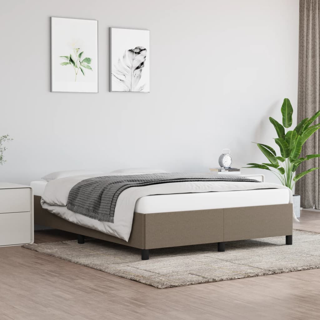 Bedframe stof taupe 140x200 cm