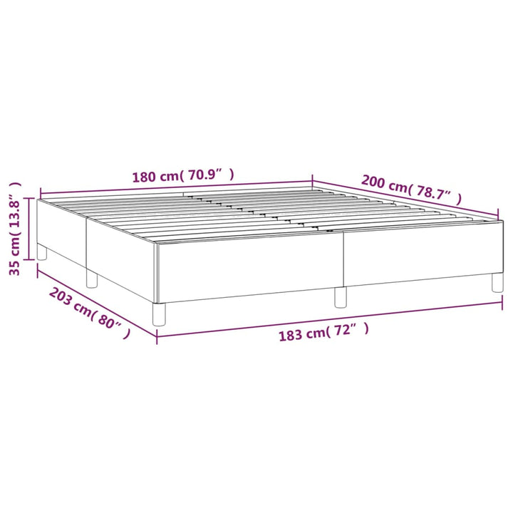 Bedframe stof zwart 180x200 cm