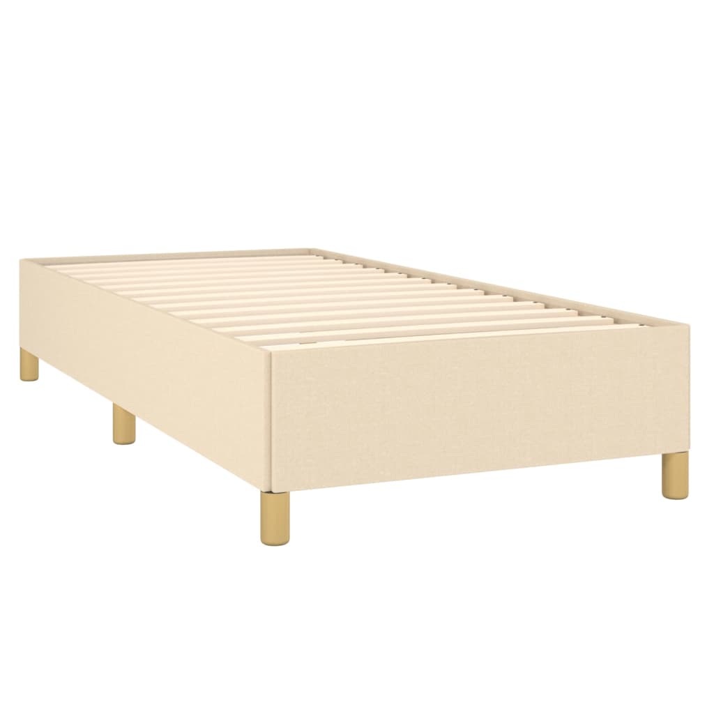 Bedframe stof crèmekleurig 90x200 cm