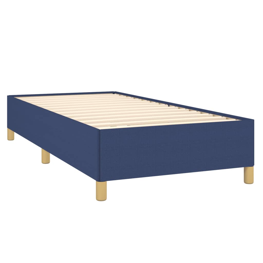 Bedframe stof blauw 90x200 cm