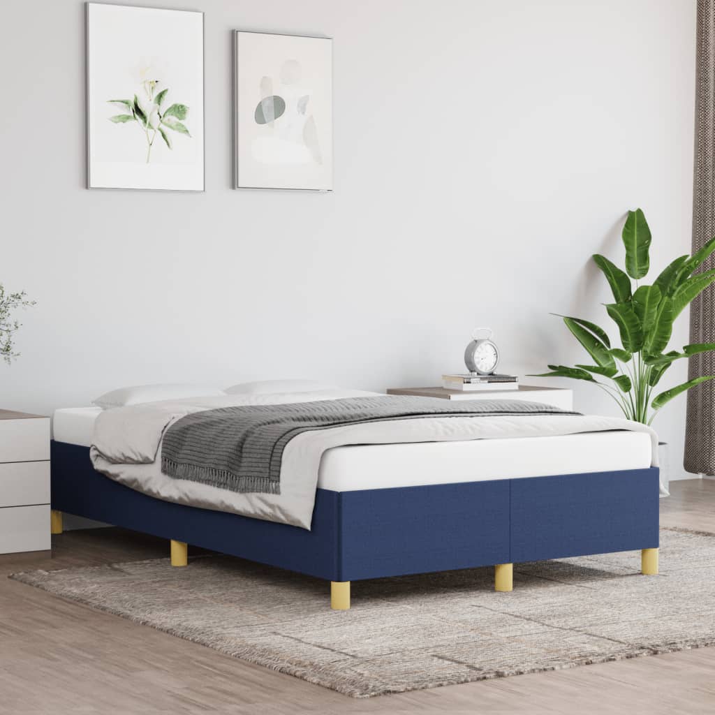 Bedframe stof blauw 120x200 cm