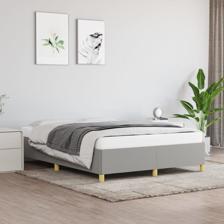 Bedframe stof lichtgrijs 140x190 cm