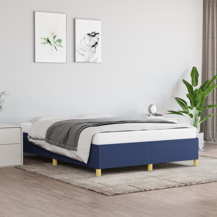 Bedframe stof blauw 140x190 cm