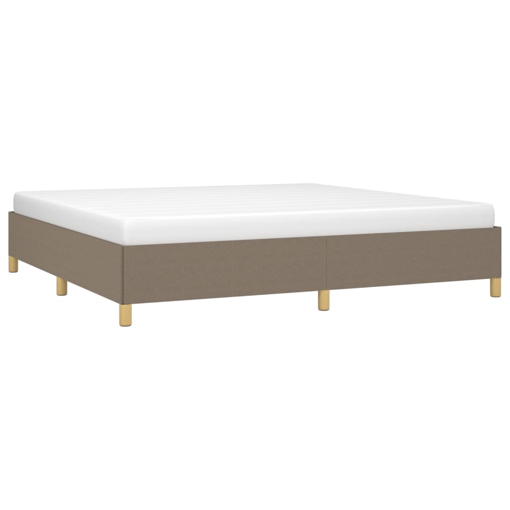 Bedframe stof taupe 200x200 cm
