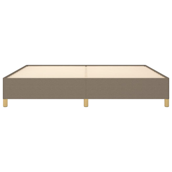 Bedframe stof taupe 200x200 cm