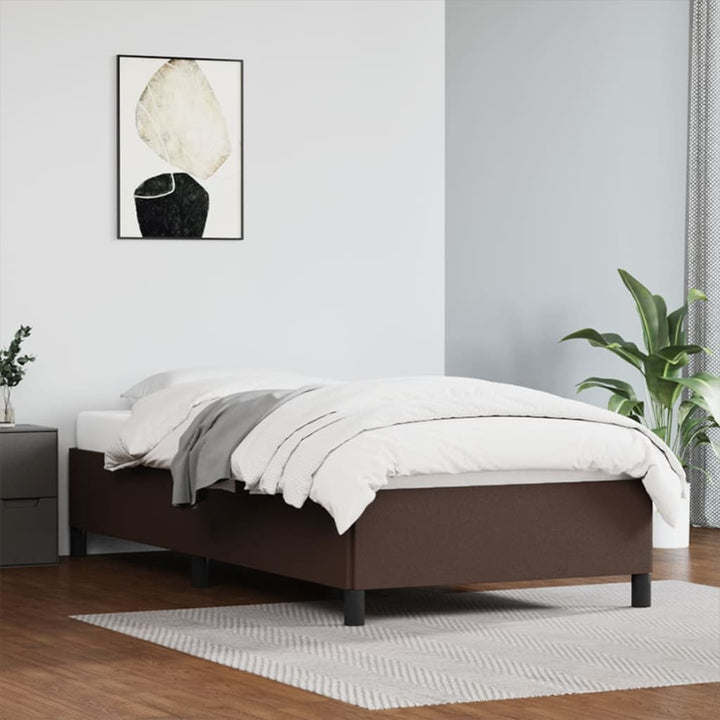 Bedframe kunstleer bruin 80x200 cm