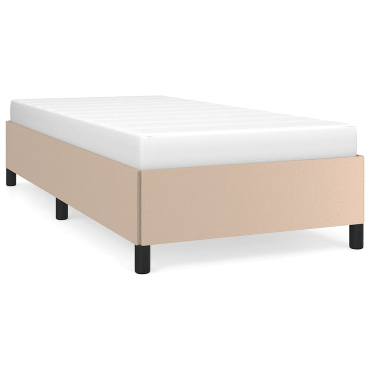 Bedframe kunstleer cappuccinokleurig 90x190 cm