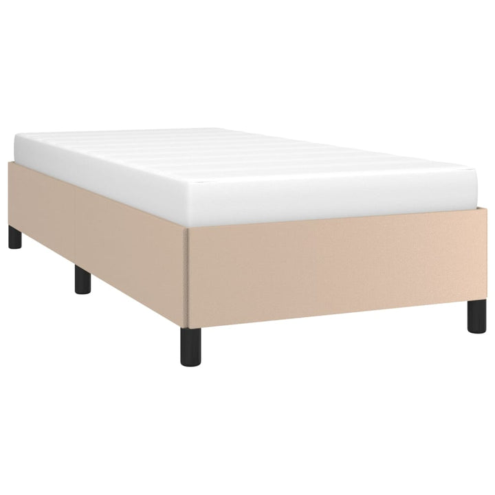 Bedframe kunstleer cappuccinokleurig 90x190 cm