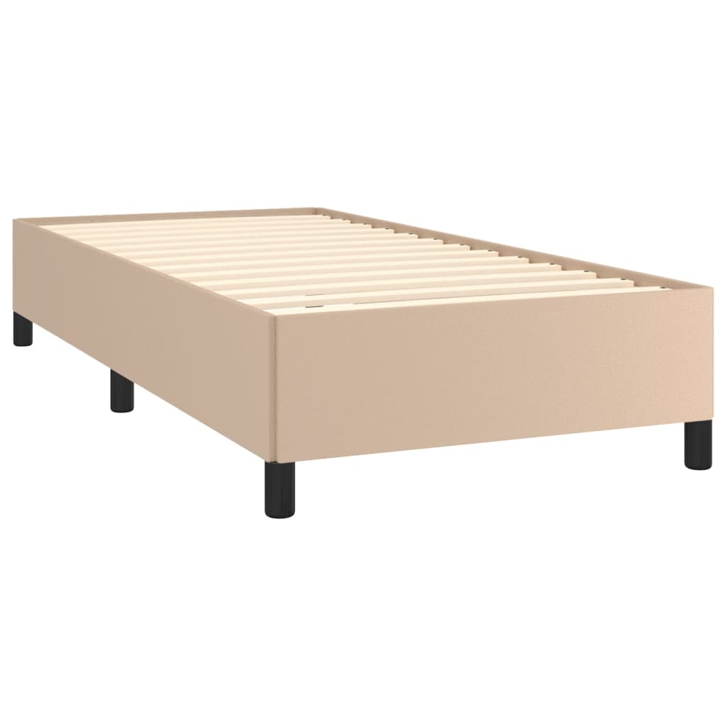 Bedframe kunstleer cappuccinokleurig 90x190 cm