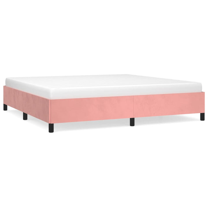 Bedframe fluweel roze 200x200 cm