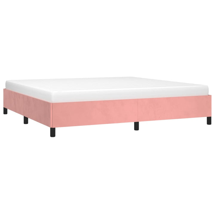 Bedframe fluweel roze 200x200 cm