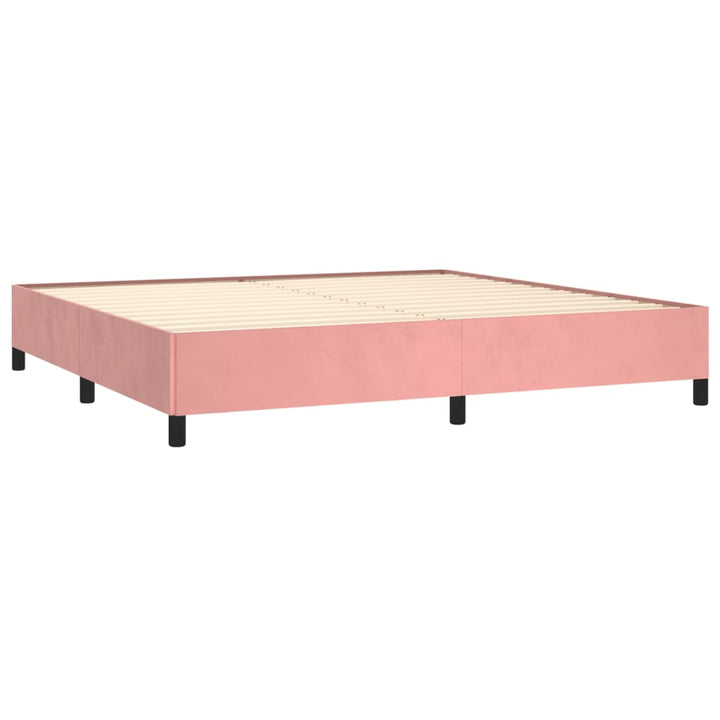 Bedframe fluweel roze 200x200 cm