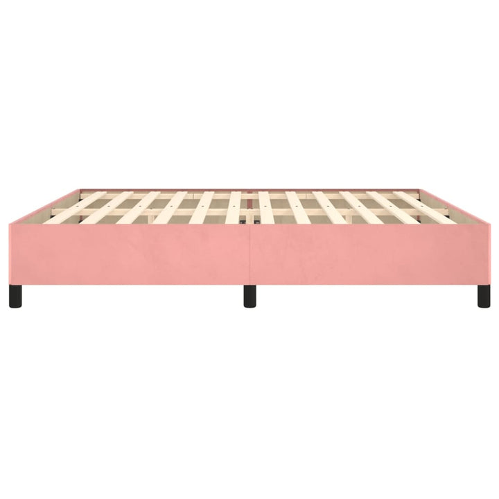 Bedframe fluweel roze 200x200 cm