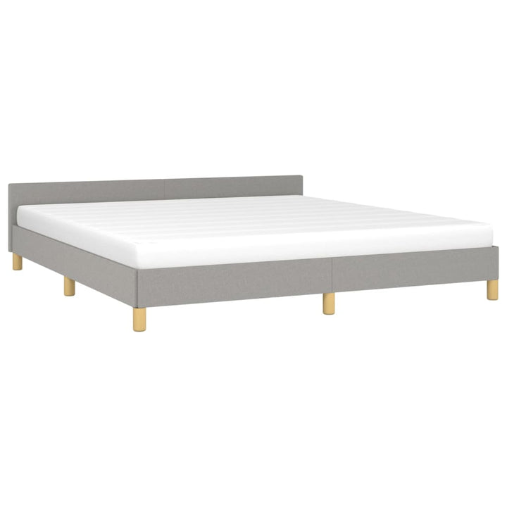 Bedframe met hoofdeinde stof lichtgrijs 180x200 cm