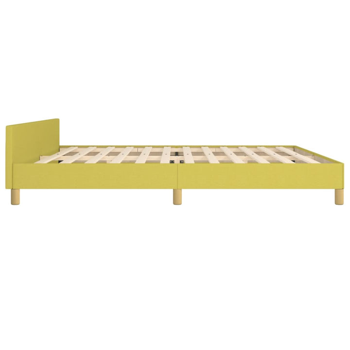 Bedframe met hoofdeinde stof groen 200x200 cm