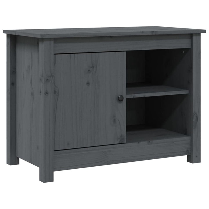 Tv-meubel 70x36,5x52 cm massief grenenhout grijs