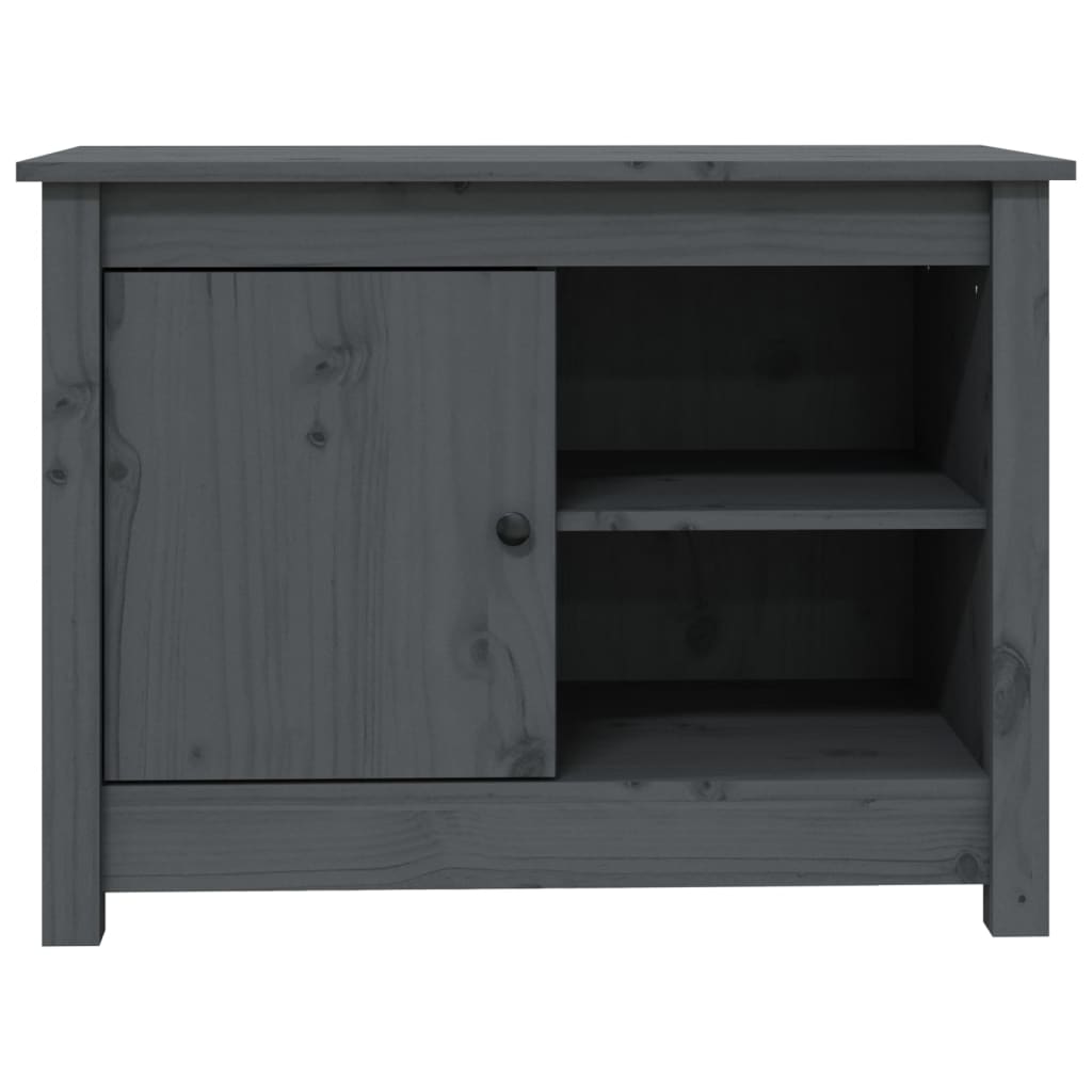 Tv-meubel 70x36,5x52 cm massief grenenhout grijs