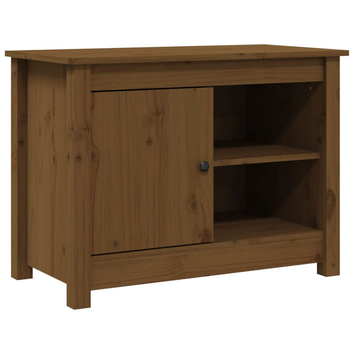 Tv-meubel 70x36,5x52 cm massief grenenhout honingbruin