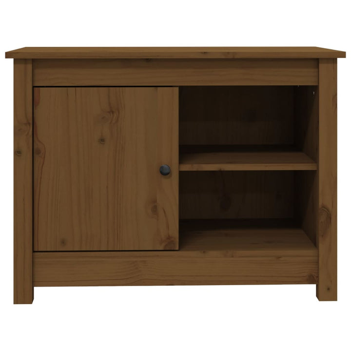 Tv-meubel 70x36,5x52 cm massief grenenhout honingbruin