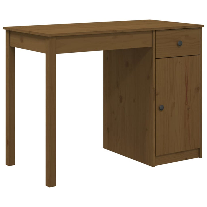 Bureau 100x50x75 cm massief grenenhout honingbruin