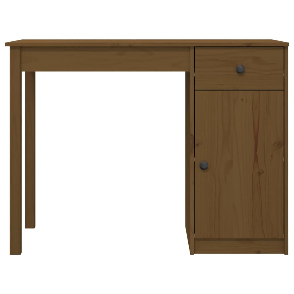 Bureau 100x50x75 cm massief grenenhout honingbruin