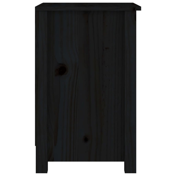 Nachtkastjes 2 st 40x35x55 cm massief grenenhout zwart