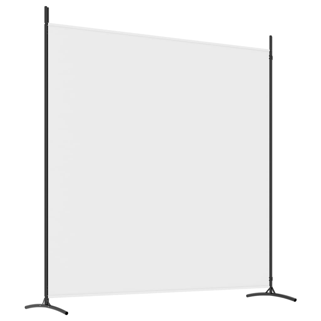 Kamerscherm met 2 panelen 348x180 cm stof wit