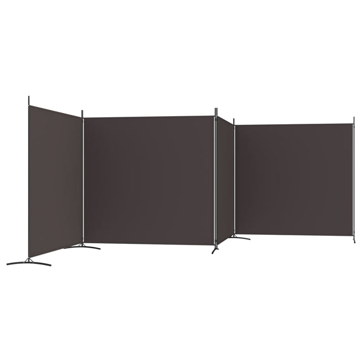 vidaXL Kamerscherm met 4 panelen 698x180 cm stof bruin