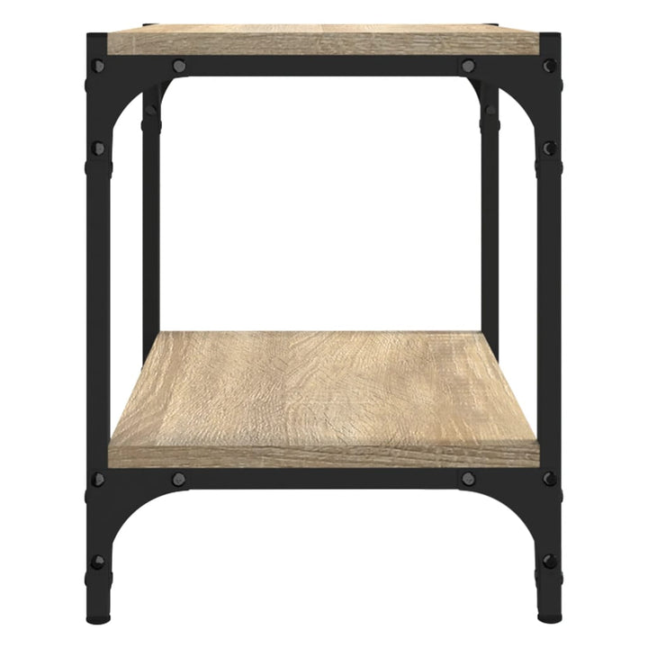 Tv-meubel 40x33x41 cm bewerkt hout en staal sonoma eikenkleurig