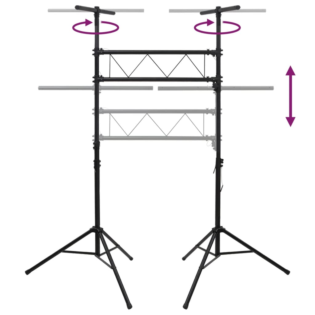 Lichtstatief 238x115x(180-300) cm staal