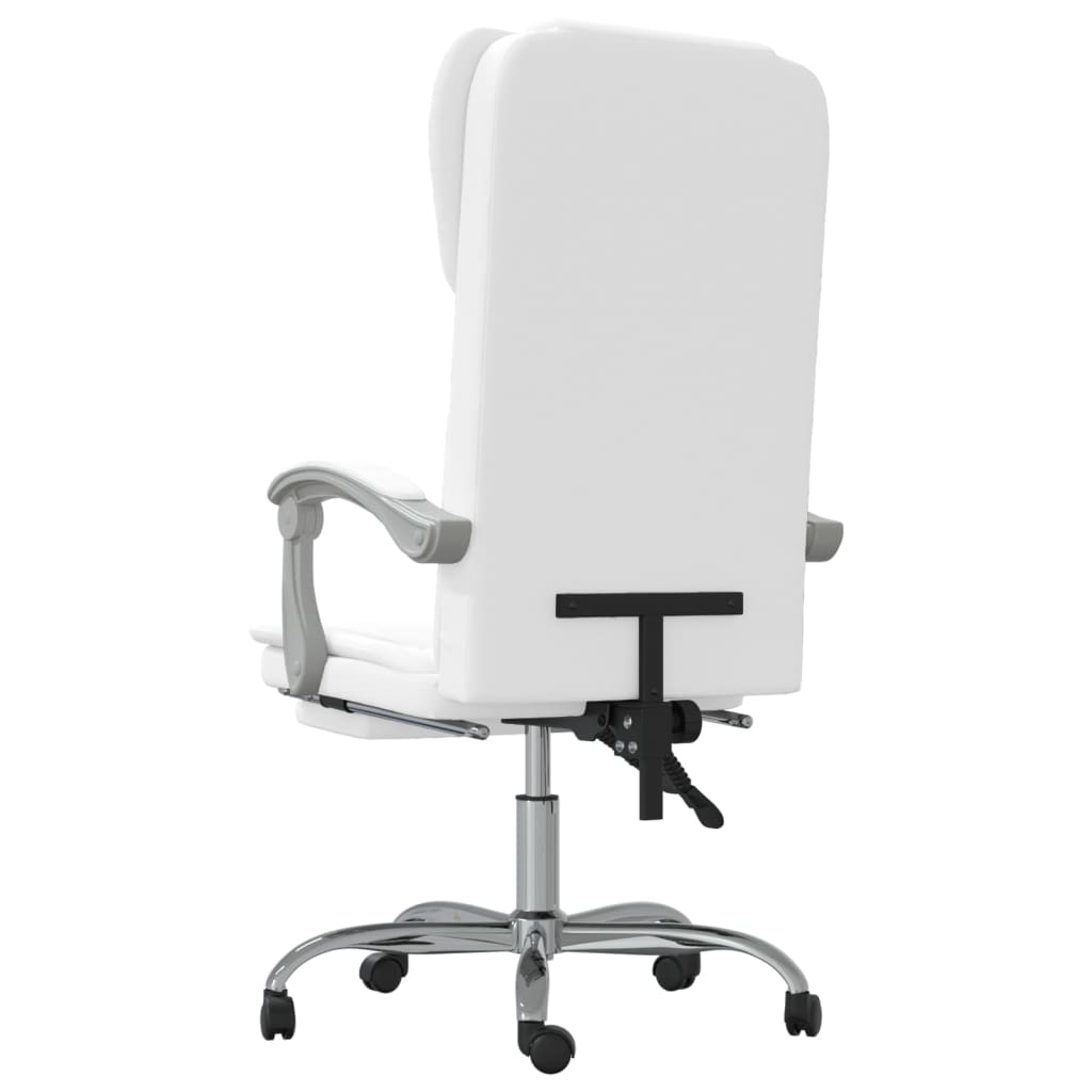 Kantoorstoel verstelbaar kuntsleer wit